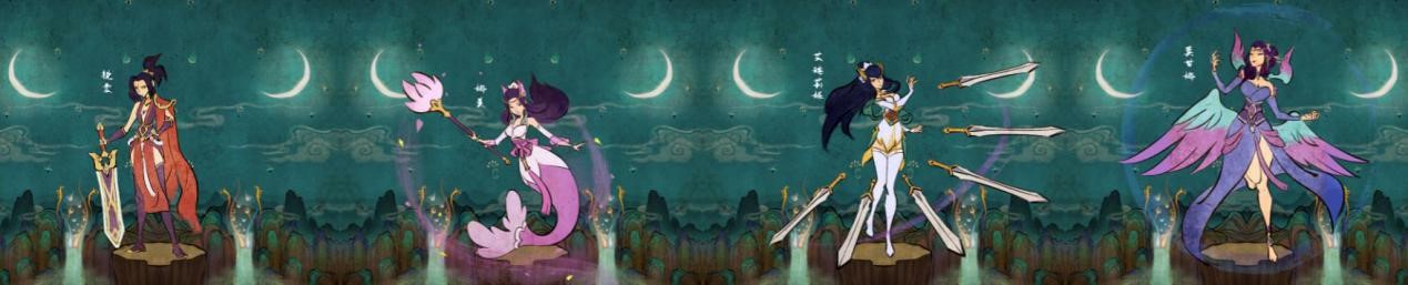 看《九色鹿》长大的孩子们，用岩彩画绘制了LOL国风动画