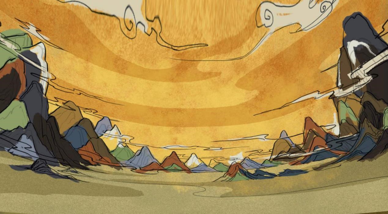 看《九色鹿》长大的孩子们，用岩彩画绘制了LOL国风动画