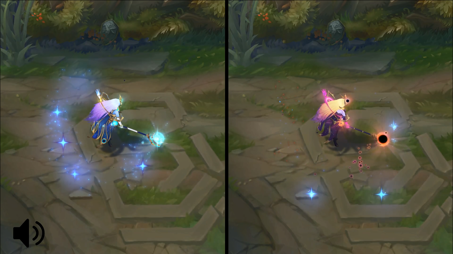 不只是换色！《LOL》星界/暗星拉克丝传说皮肤特效对比 