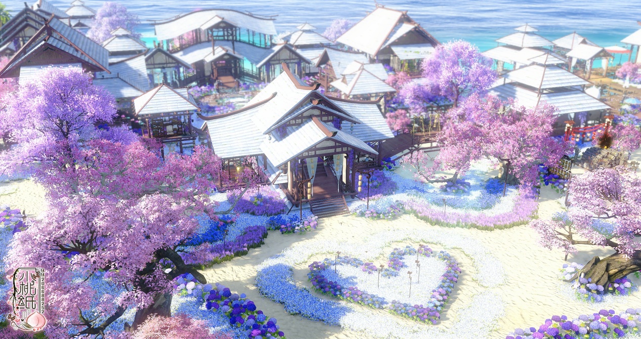 妹子在逆水寒里建了座大理城！8万株鲜花绝美，有玩家想租来求婚