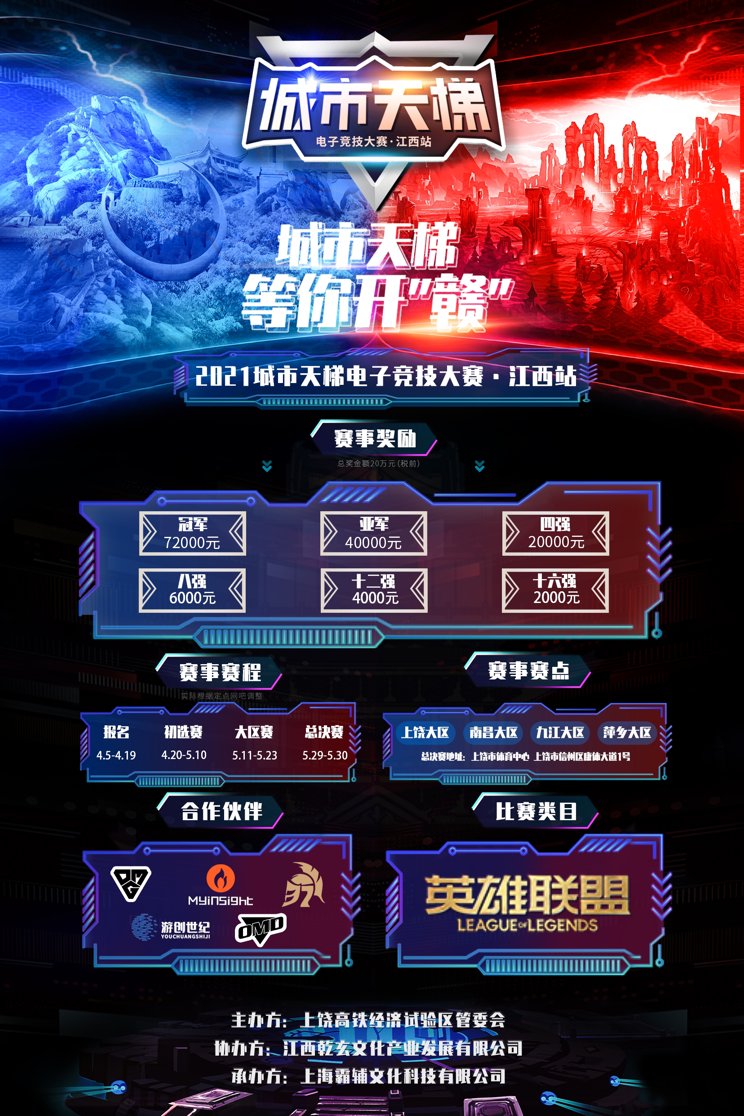 2021城市天梯电子竞技大赛•江西站招募截止，大战在即！