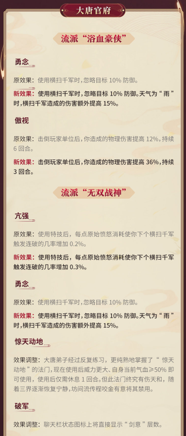 11月门派调整今日火爆上线，更多玩法等你发掘！