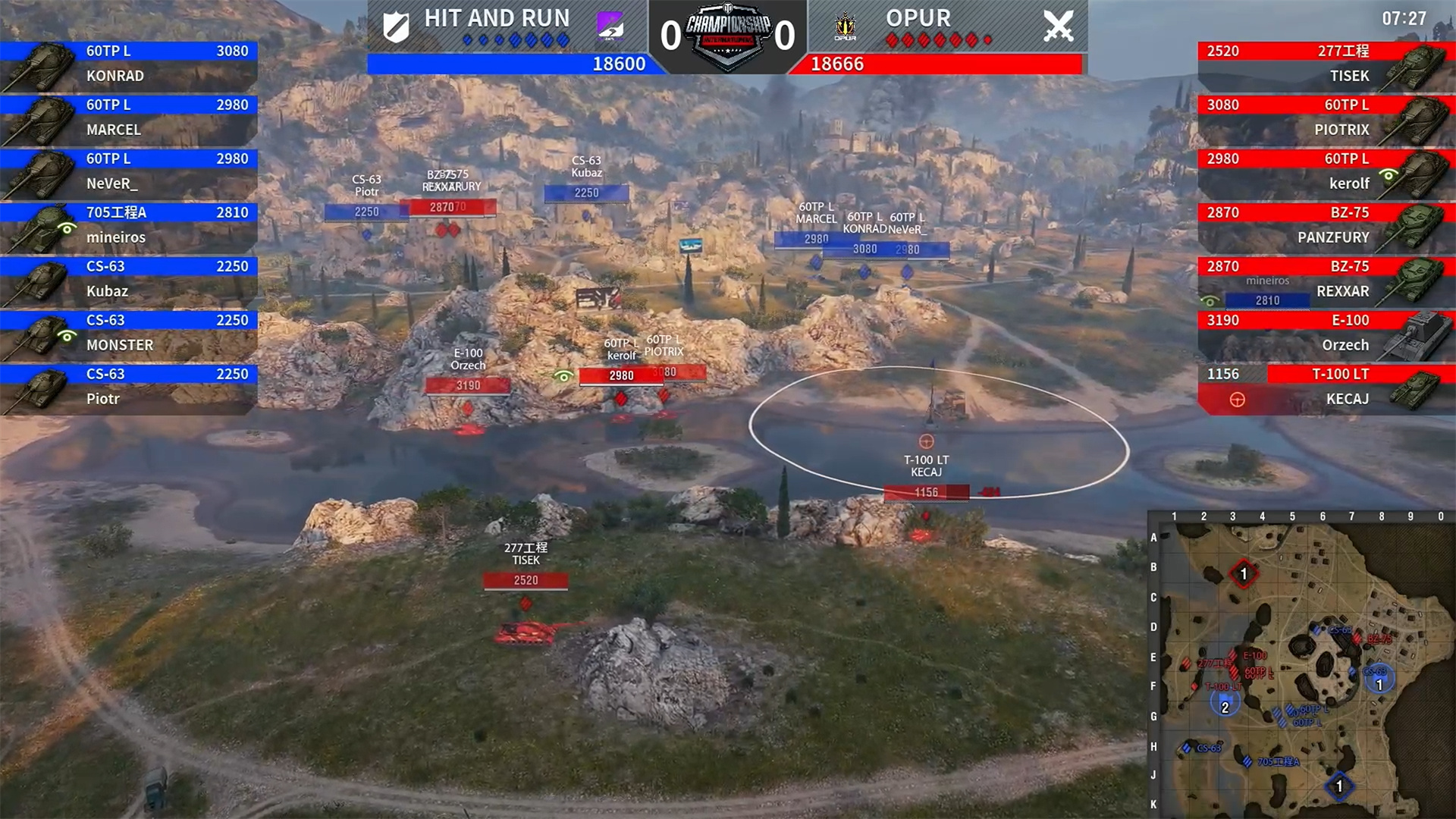 HIT AND RUN 5-3击败OPUR 获得《坦克世界》2023WCI总冠军！