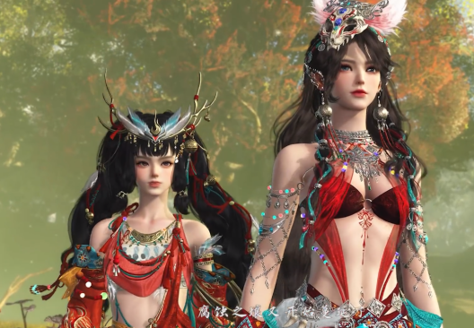 得一人等于得3个老婆，“兽娘姐妹花”成国风+二次元的究极合体