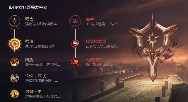 《LOL》8.4版本龙血武姬符文出装推荐