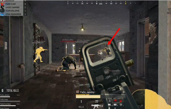 《绝地求生》职业选手FaZe反攻楼教学