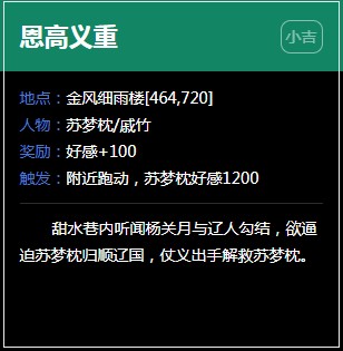 《逆水寒》奇遇任务大全汇总