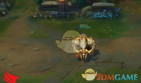 《LOL》征服者牛头炫金皮肤技能特效展示