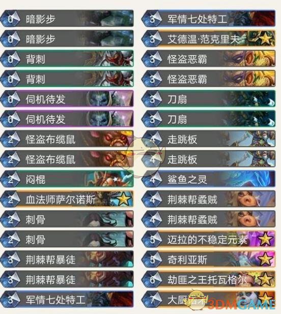 《炉石传说》泽尔暗影斗卡组攻略