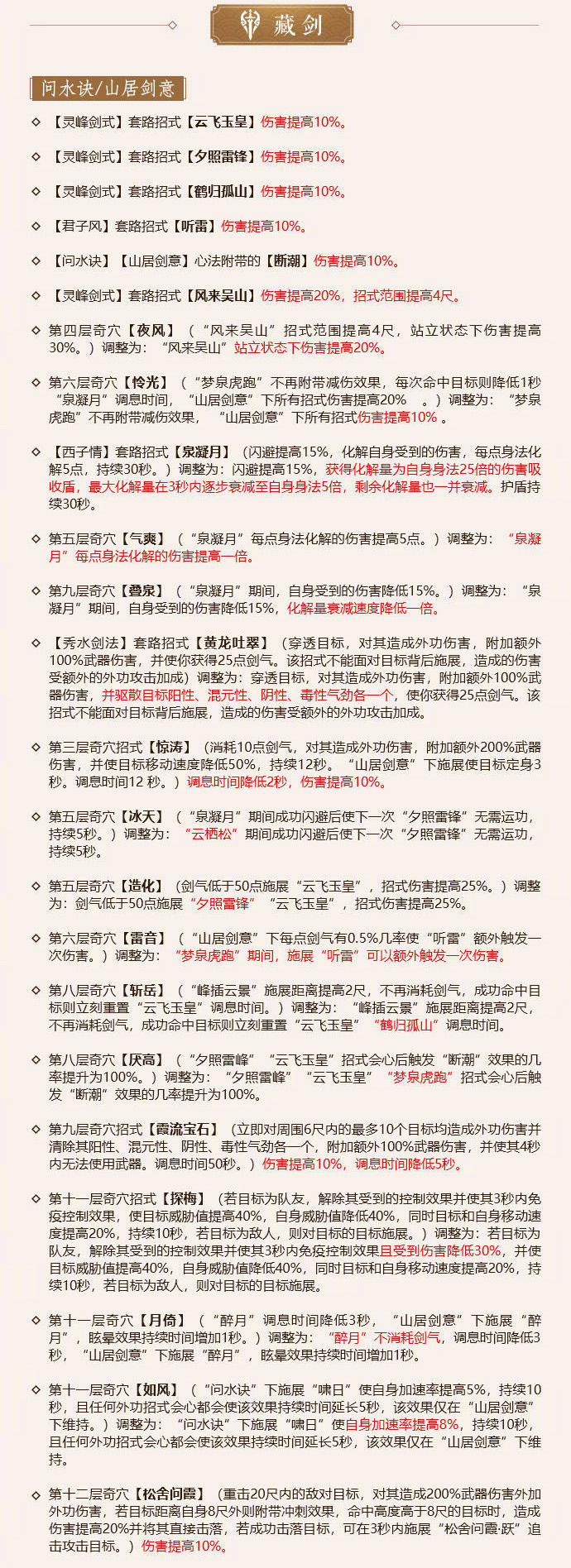 《剑网3》5月21日怒海争锋藏剑技改内容一览