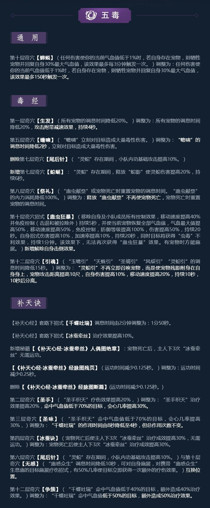 《剑网3》凌雪藏锋五毒技改详解