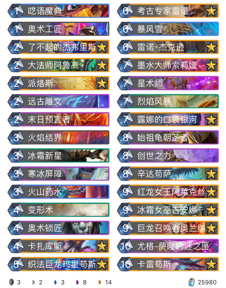 《炉石传说》巨龙降临AspectHS宇宙法卡组构筑