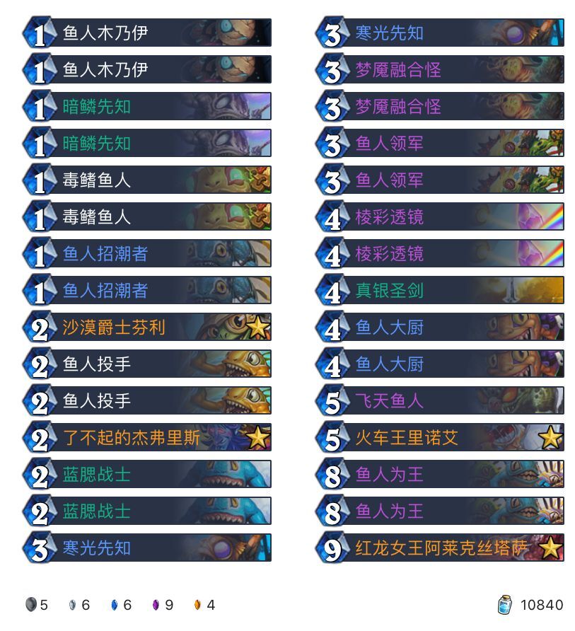 《炉石传说》巨龙降临鱼人骑卡组构筑