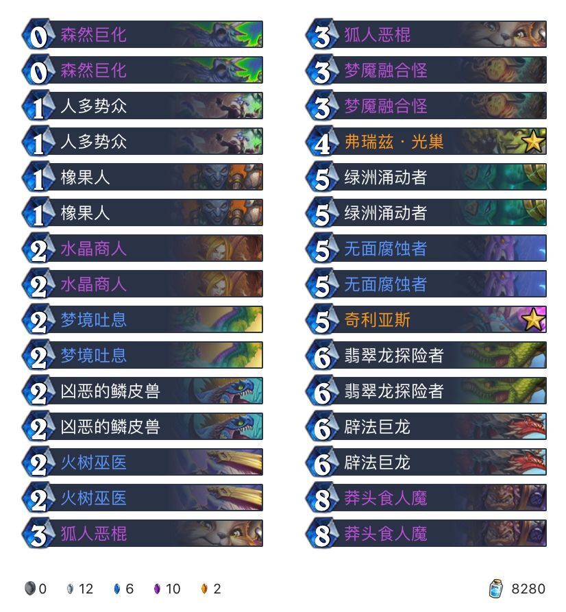 《炉石传说》巨龙降临Fierce巨化德卡组构筑