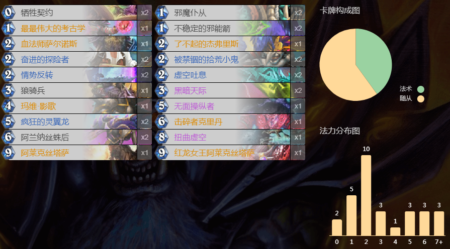 《炉石传说》外域的灰烬任务术卡组介绍