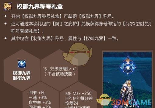 《DNF》权御九界称号礼盒介绍