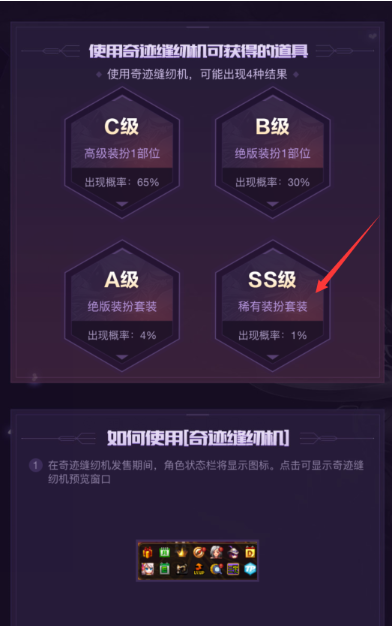 《DNF》奇迹缝纫机概率