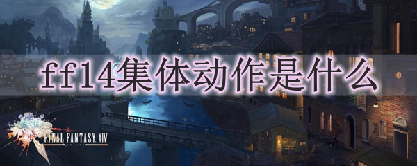 ff14集体动作是什么