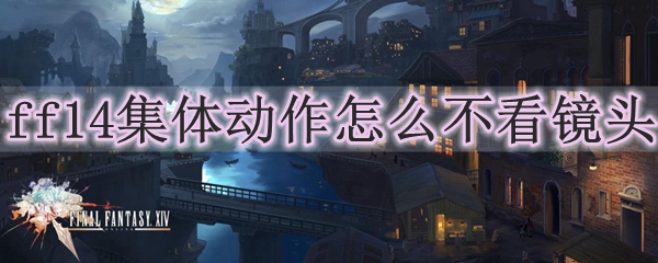 ff14集体动作怎么不看镜头