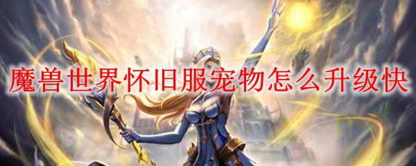 魔兽世界怀旧服宠物怎么升级快