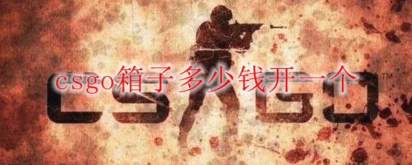 csgo箱子多少钱开一个