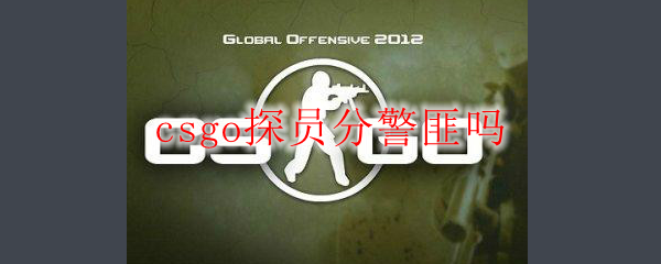 csgo探员分警匪吗