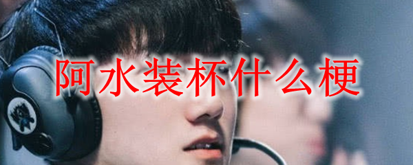 阿水装杯什么梗