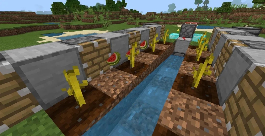 我的世界自动采瓜机怎么做