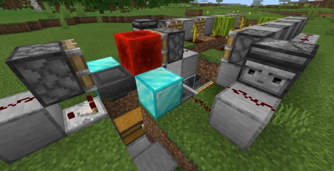 我的世界自动采瓜机怎么做