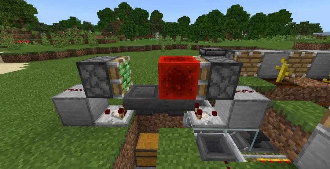 我的世界自动采瓜机怎么做