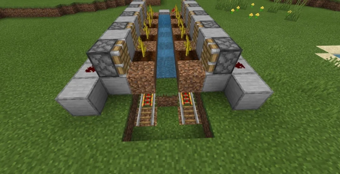 我的世界自动采瓜机怎么做