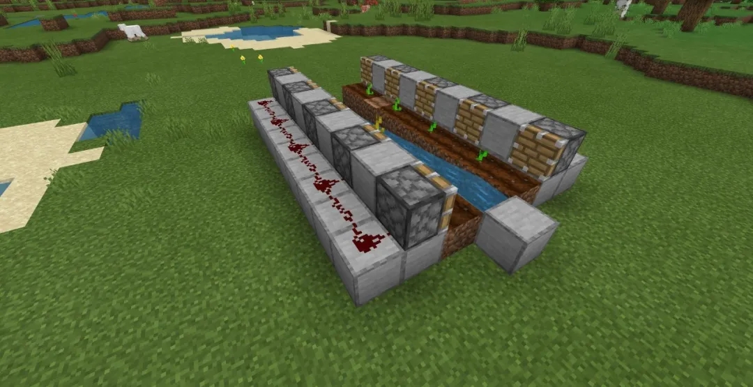 我的世界自动采瓜机怎么做