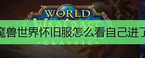 魔兽世界怀旧服怎么看自己进了多少次副本