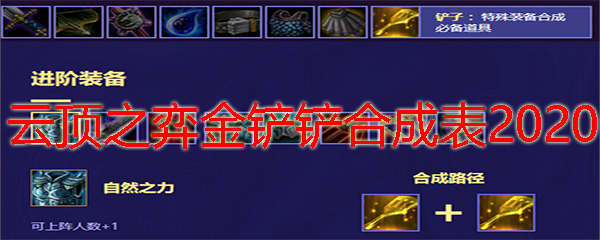 云顶之弈金铲铲合成表2020