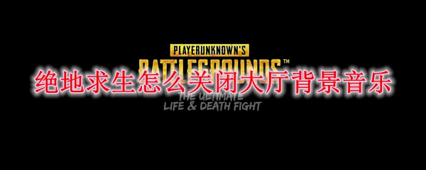 绝地求生怎么关闭大厅背景音乐