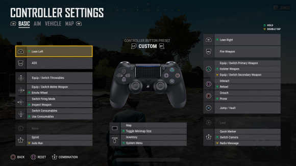 绝地求生ps4版自定义键位怎么设置