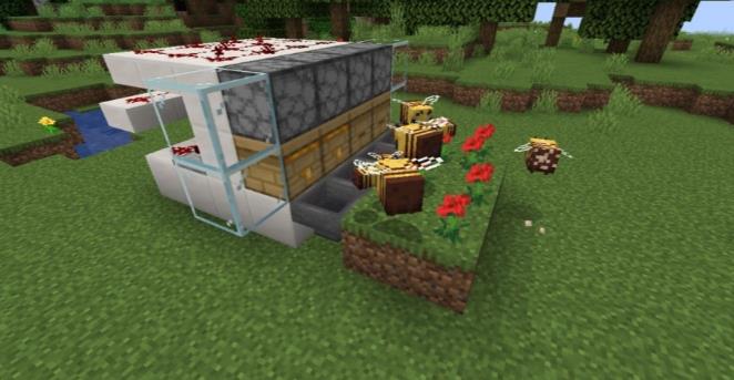 我的世界自动采蜜机怎么做