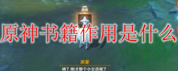 原神书籍作用是什么