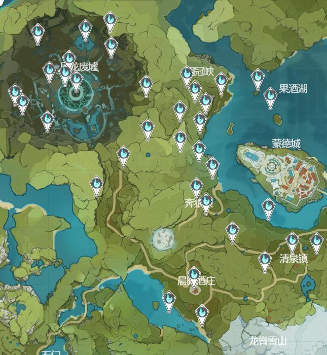 《原神》风神瞳位置高清图