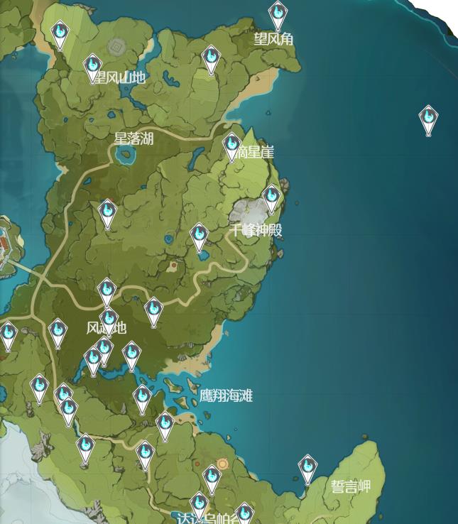 《原神》风神瞳位置高清图