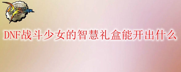 DNF战斗少女的智慧礼盒能开出什么