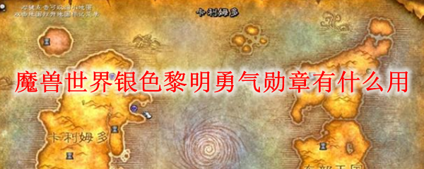 魔兽世界银色黎明勇气勋章有什么用