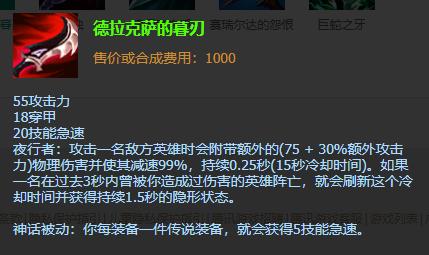 LOL2021凯隐出装顺序