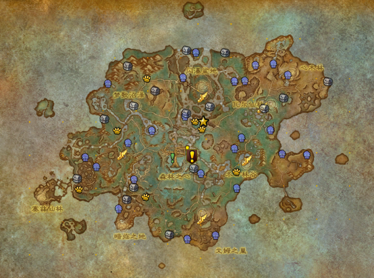 《魔兽世界》炽蓝仙野稀有精英位置大全