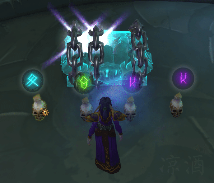 魔兽世界爬塔符文锁住的宝柜怎么开