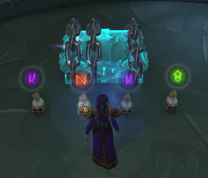 魔兽世界爬塔符文锁住的宝柜怎么开