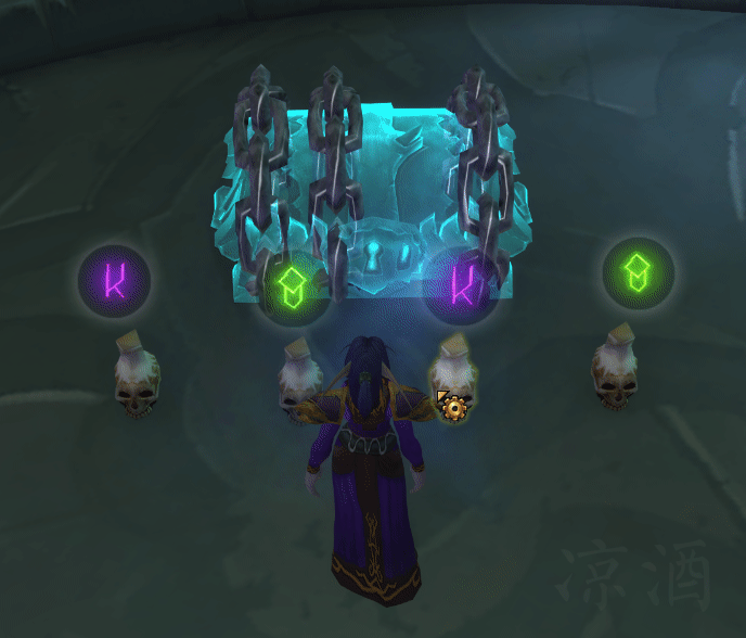 魔兽世界爬塔符文锁住的宝柜怎么开