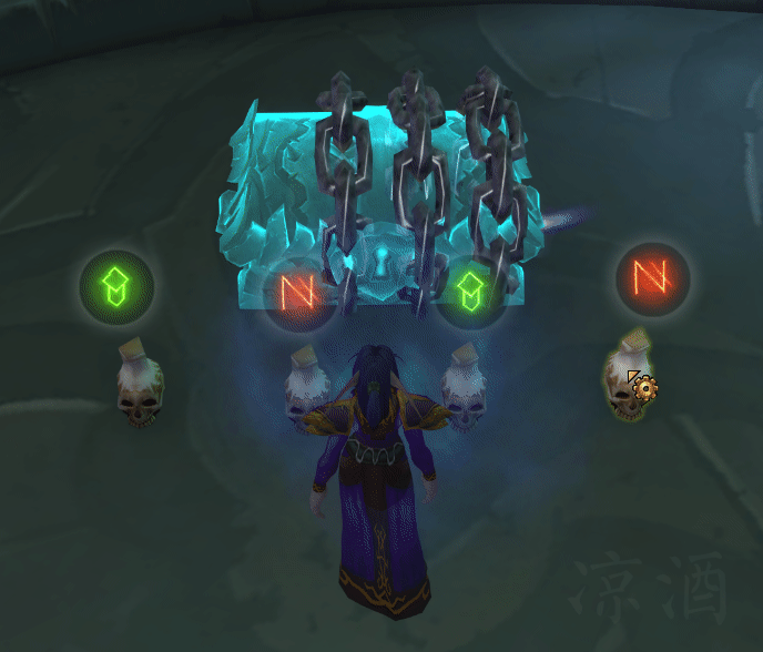 魔兽世界爬塔符文锁住的宝柜怎么开