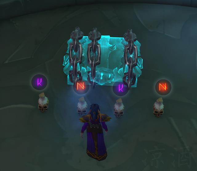 魔兽世界爬塔符文锁住的宝柜怎么开