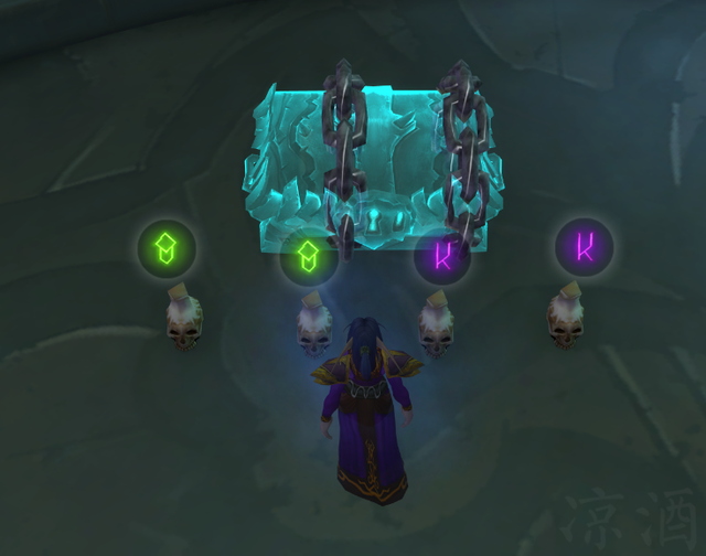 魔兽世界爬塔符文锁住的宝柜怎么开